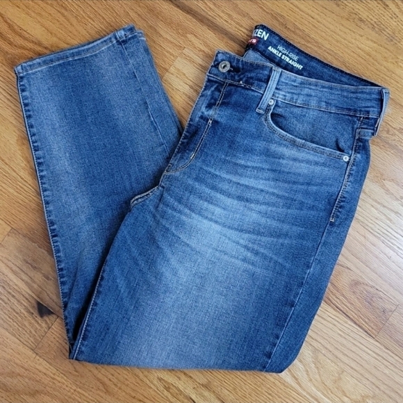 Denizen Levi's High-Rise Ankle Straight Jeans Denim Blue Women's Size 4 Classic - Picture 9 of 12